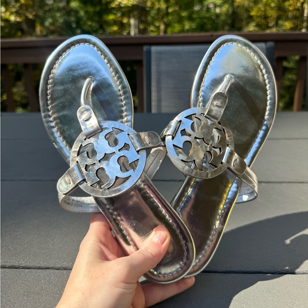 Tory Burch Silver Miller Sandals
